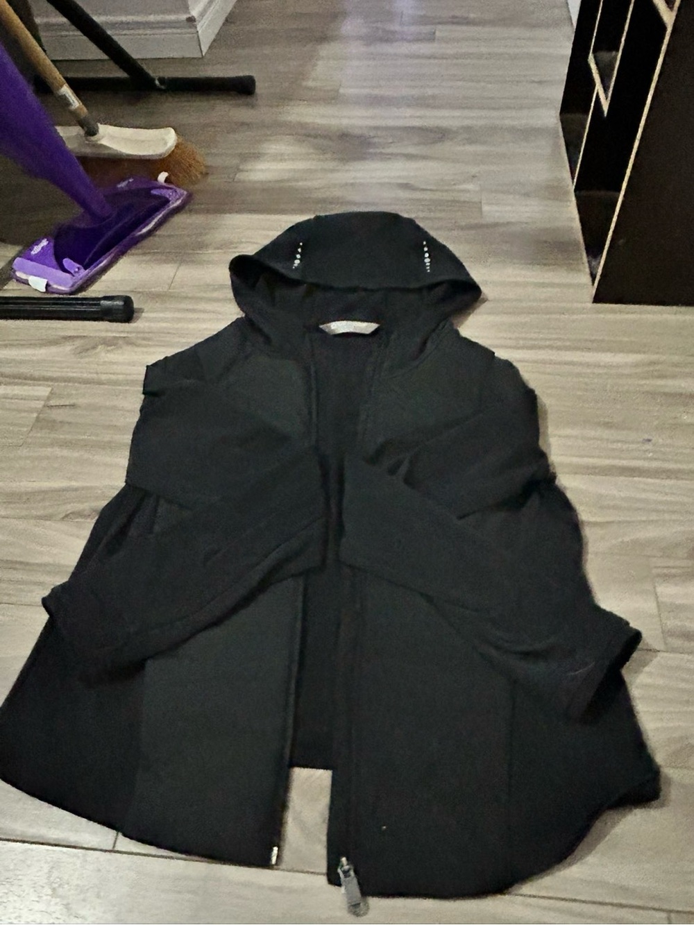 Tuff Athletics Black Hooded Women's Vest